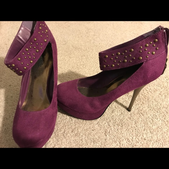 Purple and gold heels - Picture 1 of 2